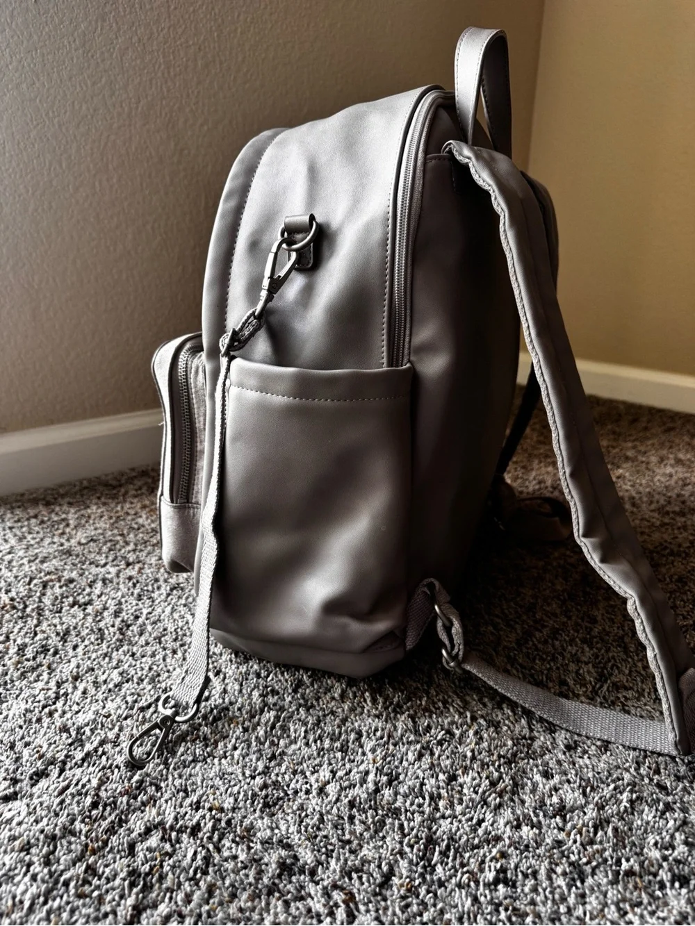 Skip Hop Forma Diaper Backpack Eggplant Purple w/ Changing Pad Travel Baby Bag